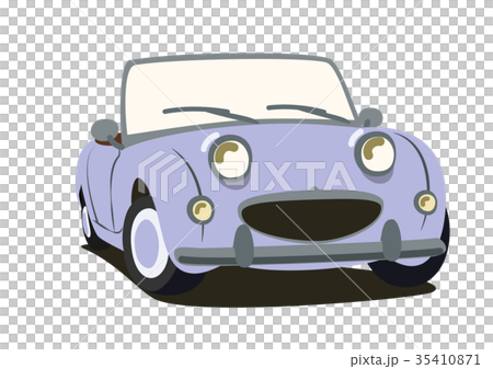 ヒストリックオープンカー　青系　自動車イラスト 35410871