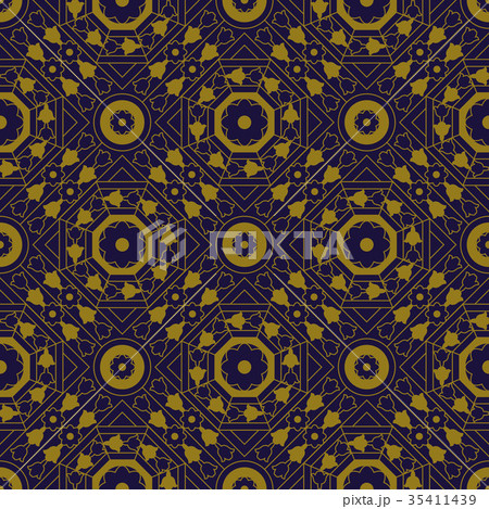 Antique seamless gold retro background image 35411439