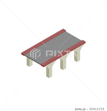 Span bridge icon, isometric 3d style 35411723