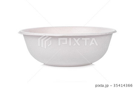 nature bowl from bagasse isolate on white 35414366