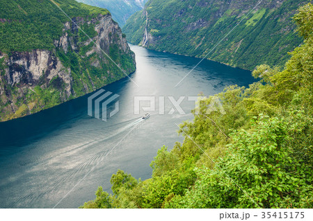View to the Geirangerfjord in Norway 35415175