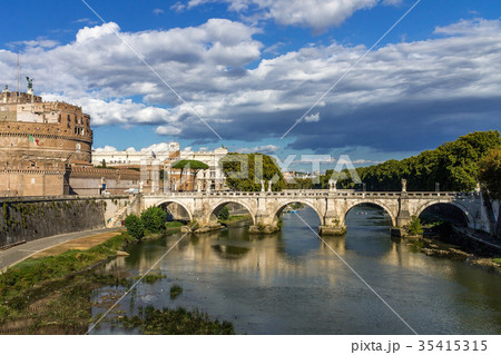 Ancient Saint Angelo castle in Rome, Italy 35415315
