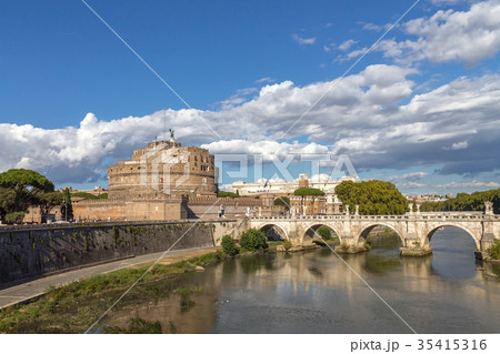 Ancient Saint Angelo castle in Rome, Italy 35415316