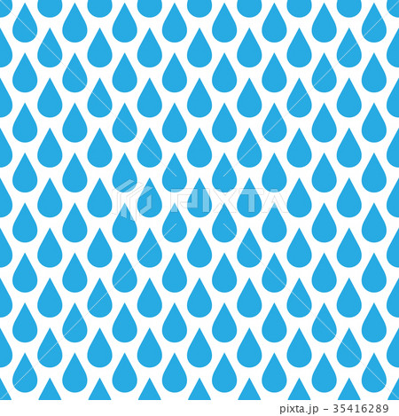 Blue rain drop seamless pattern background. Water 35416289