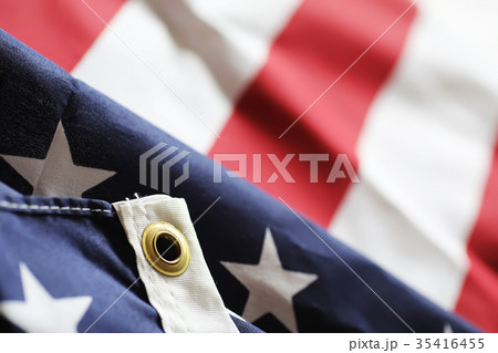 American flag on a wooden texture table American flag on a wooden texture table 35416455