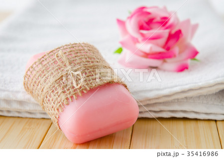 Healthy lifestyle concept with aromatic soaps 35416986