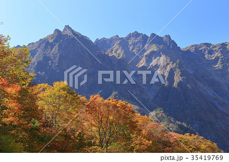 一ノ倉沢から秋の谷川岳を見る 一ノ倉沢から秋の谷川岳を見る 35419769