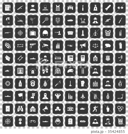 100 officer icons set black 100 officer icons set black 35424855