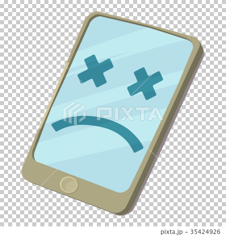 Broken smartphone icon, cartoon style 35424926