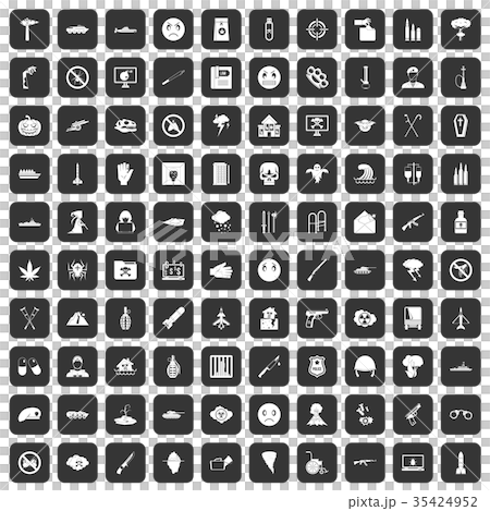 100 oppression icons set black - Stock Illustration [35424952] - PIXTA