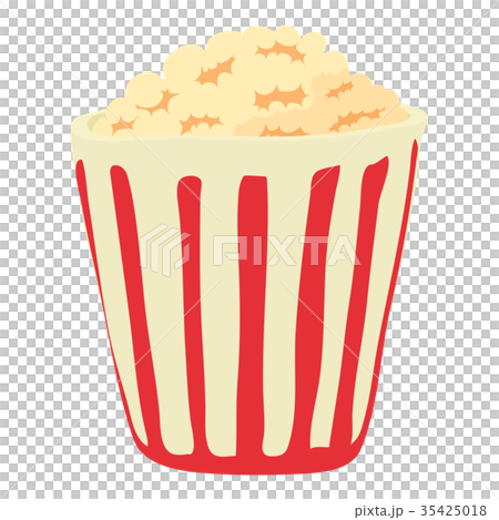 Popcorn icon, cartoon style 35425018