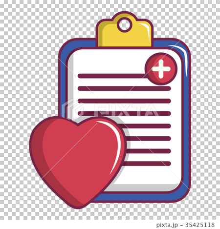 Medical health card icon, cartoon style Medical health card icon, cartoon style 35425118