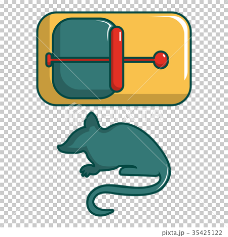 Mice trap icon, cartoon style Mice trap icon, cartoon style 35425122