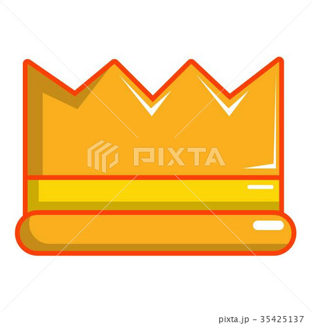Knight crown icon, cartoon style 35425137