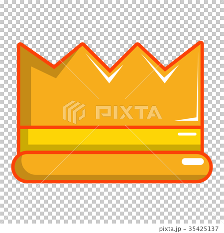 Knight crown icon, cartoon style 35425137