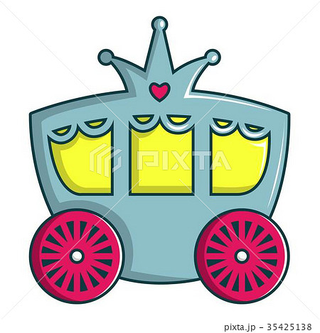 Princess carriage icon, cartoon style 35425138