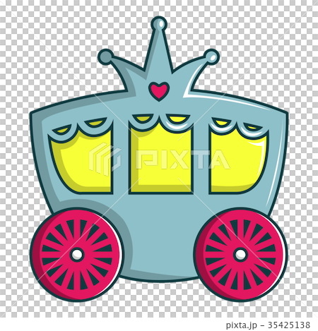 Princess carriage icon, cartoon style 35425138