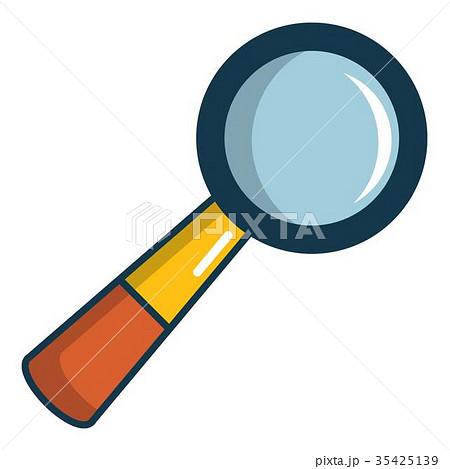Magnifying glass icon, cartoon style 35425139
