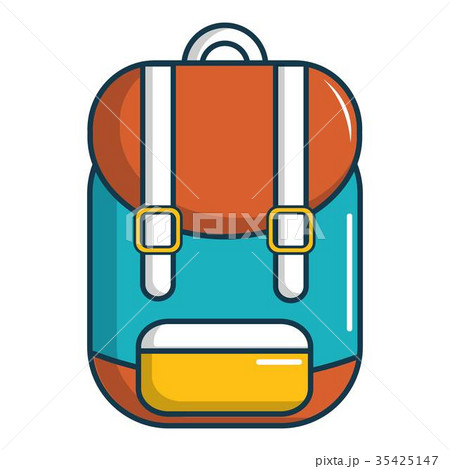 Backpack schoolbag icon, cartoon style Backpack schoolbag icon, cartoon style 35425147