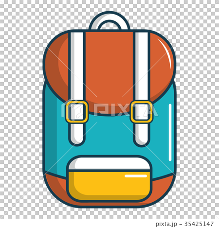 Backpack schoolbag icon, cartoon style Backpack schoolbag icon, cartoon style 35425147