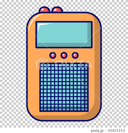 Portable radio icon, cartoon style 35425153