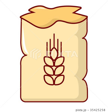Bag of wheat icon, cartoon style 35425258