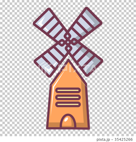 Farm windmill icon, cartoon style 35425266