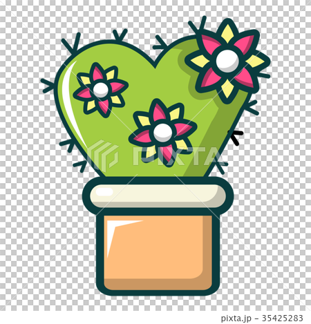 Love cactus icon, cartoon style 35425283