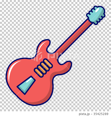 Electric guitar icon, cartoon style Electric guitar icon, cartoon style 35425289