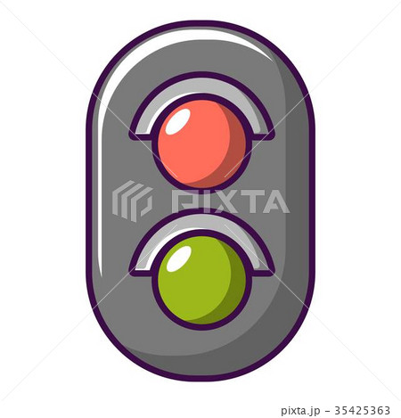 Traffic light railway icon, cartoon style Traffic light railway icon, cartoon style 35425363