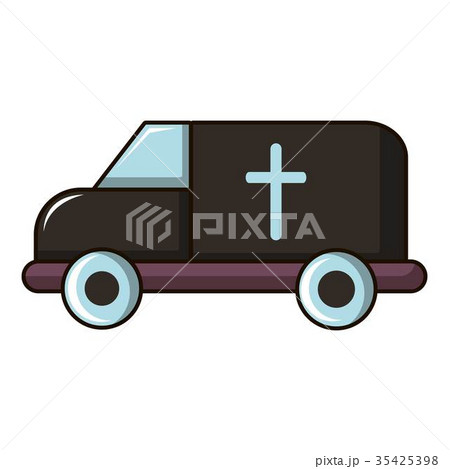Hearse icon, cartoon style 35425398