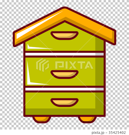 Hive for bees icon, cartoon style 35425402