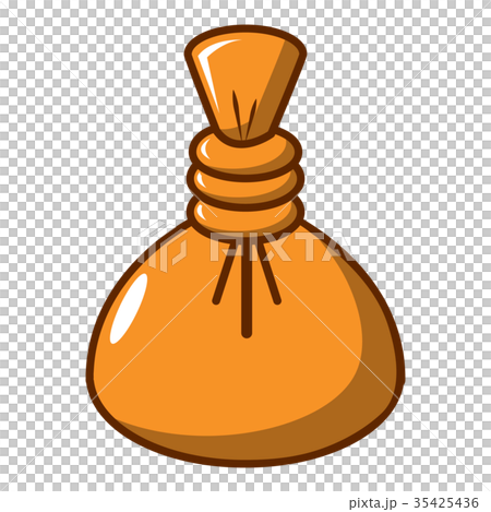 Herbal massage pouch icon, cartoon style Herbal massage pouch icon, cartoon style 35425436