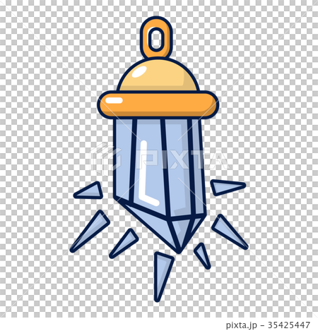 Crystal pendant icon, cartoon style Crystal pendant icon, cartoon style 35425447