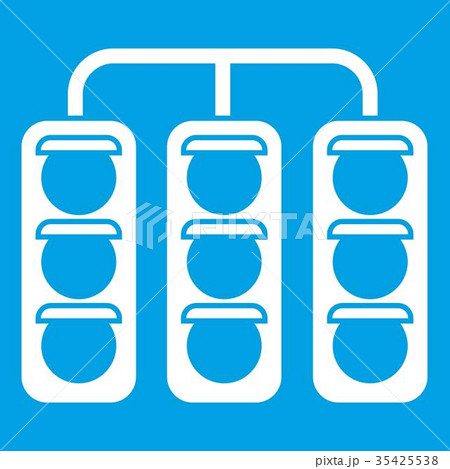 Traffic lights icon white 35425538