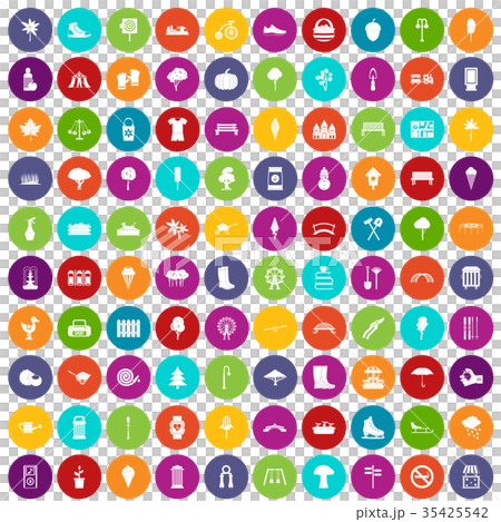 100 park icons set color 100 park icons set color 35425542