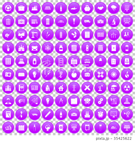 100 company icons set purple 100 company icons set purple 35425622