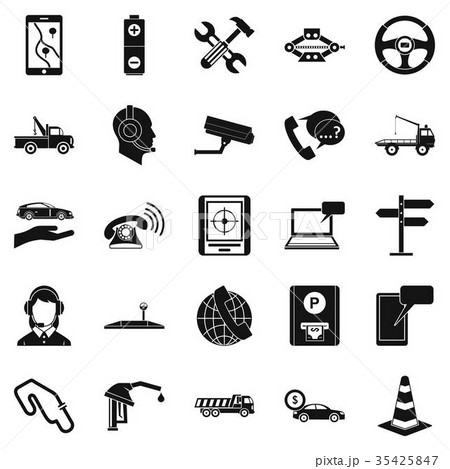 Employ icons set, simple style 35425847