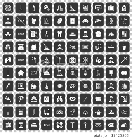 100 profession icons set black 35425865
