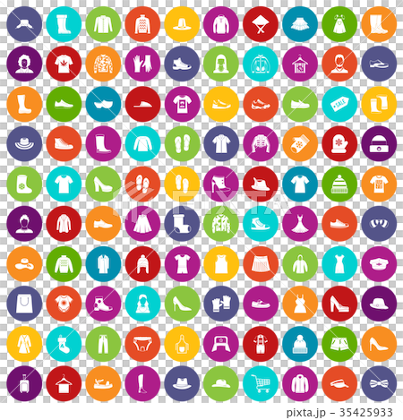 100 rags icons set color 100 rags icons set color 35425933