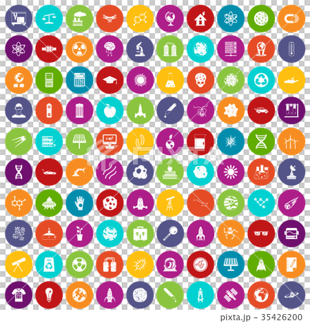 100 space technology icons set color 100 space technology icons set color 35426200