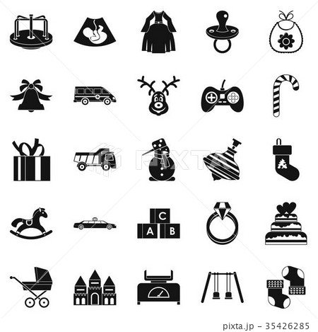 Toy icons set, simple style 35426285
