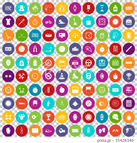 100 stopwatch icons set color 100 stopwatch icons set color 35426340