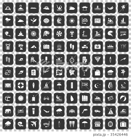 100 surfing icons set black 100 surfing icons set black 35426446