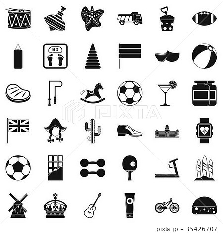 Country icons set, simple styleのイラスト素材 [35426707] - PIXTA