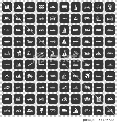 100 transportation icons set black 100 transportation icons set black 35426788