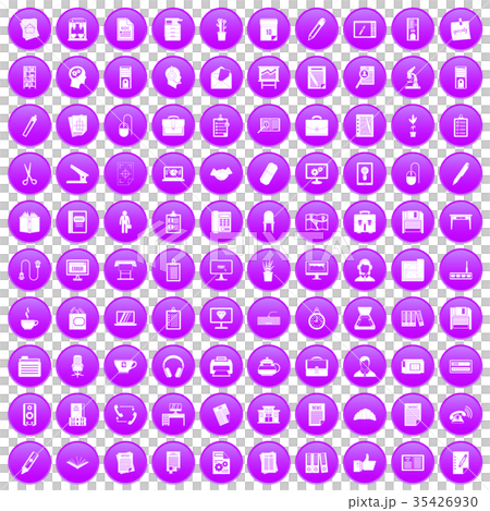 100 office icons set purple 100 office icons set purple 35426930