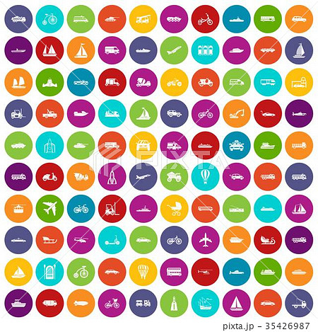 100 transportation icons set color 100 transportation icons set color 35426987