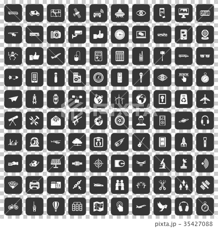 100 wireless technology icons set black 100 wireless technology icons set black 35427088