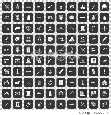 100 weapons icons set black 100 weapons icons set black 35427294